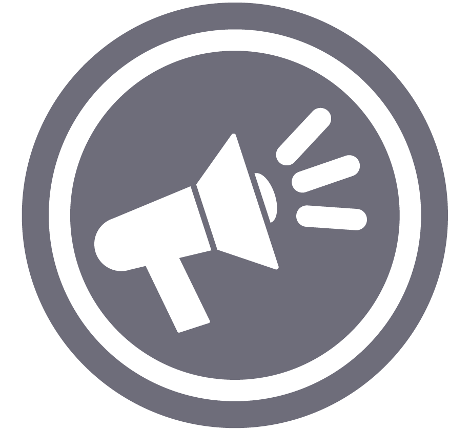 Marketing icon depicting a megaphone