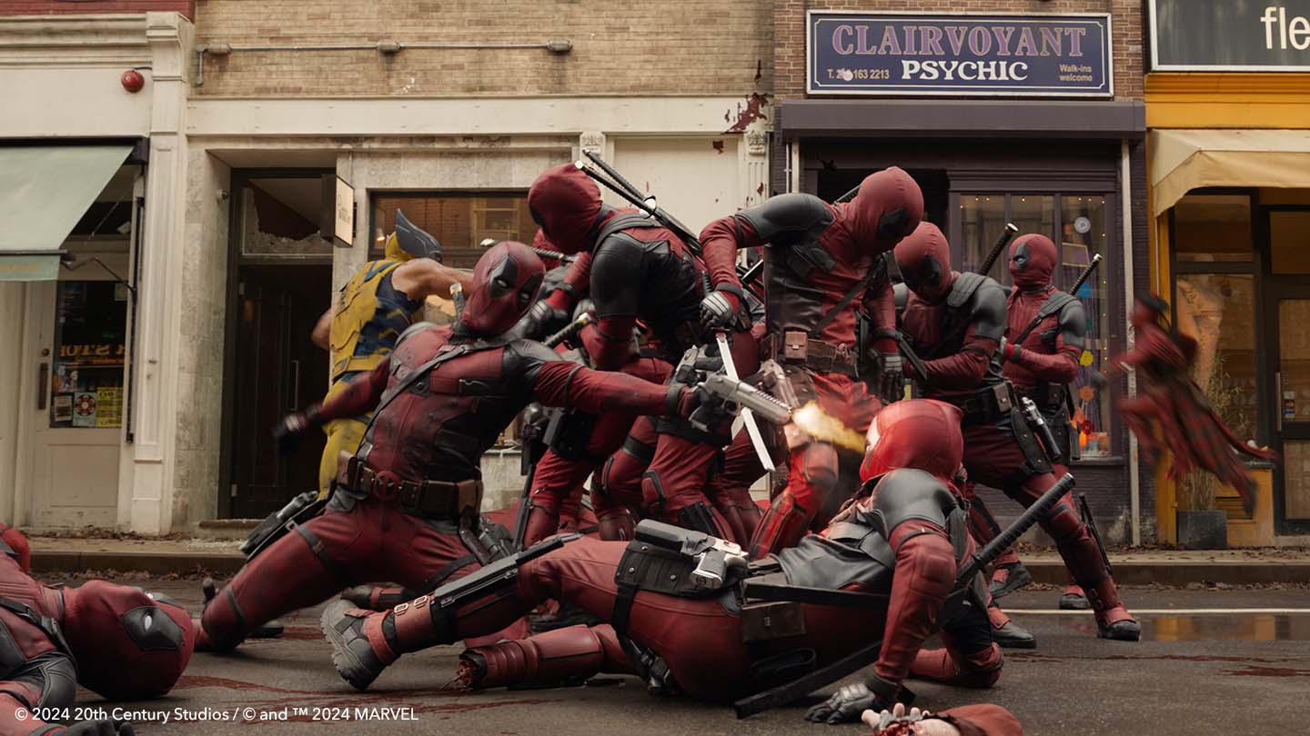 Complex fight choreography from The Oner featuring Deadpool corps