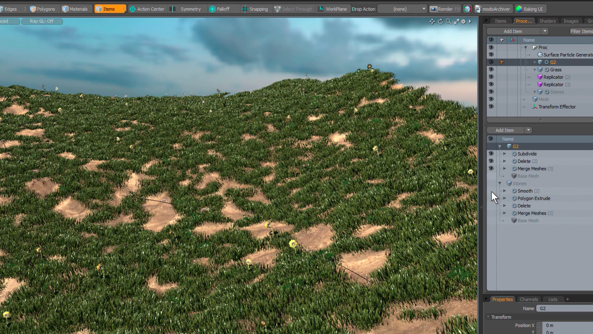 Nondestructive Procedural Stack in Modo 10.1