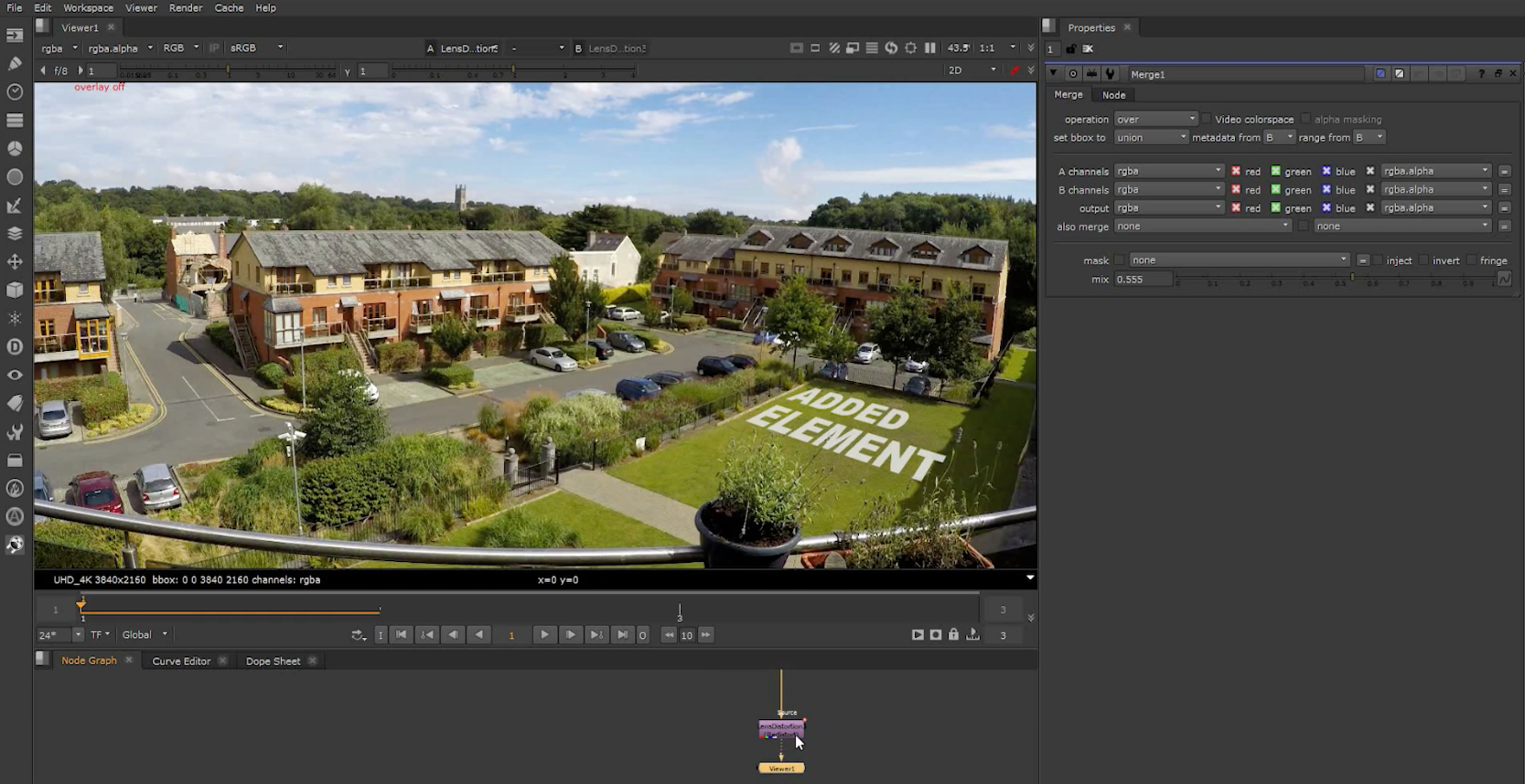 Nuke X 11 lens distortion feature