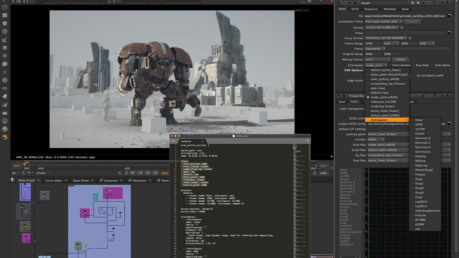 OCIO Role support Nuke 12.0