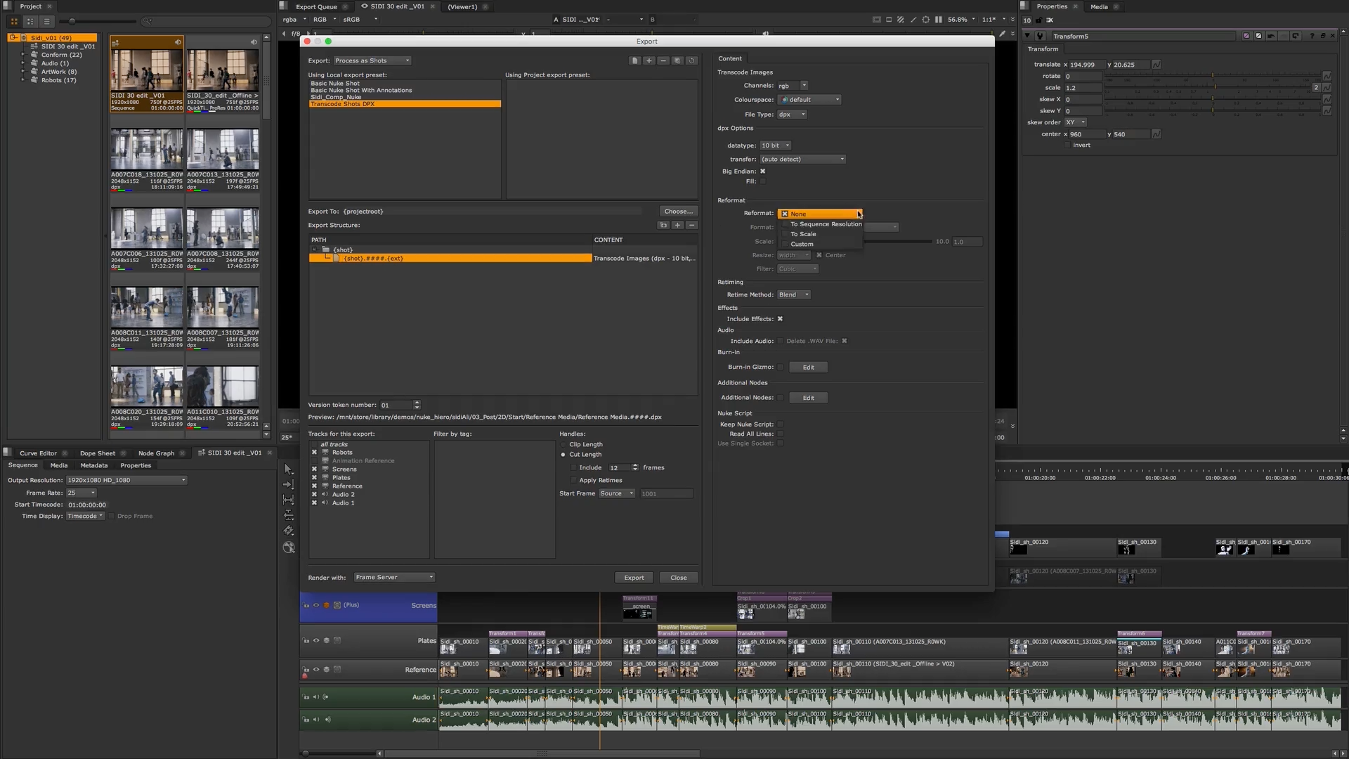 Nuke 10.5 enhanced control over format and resolution image
