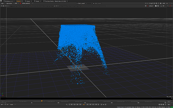 Particle simulation in Nuke 11.3
