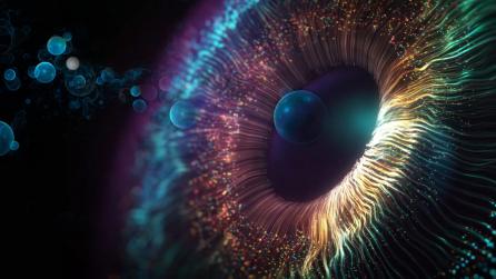 Abstract colorful iris and pupil