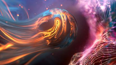 Nuke 15.0 & 14.1 product imagery with vibrant glowing orb and multicolour background