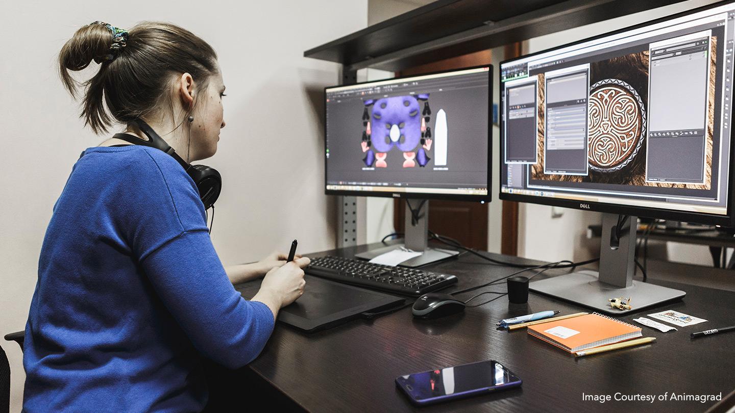 Working on 3D assets and lighting with Katana