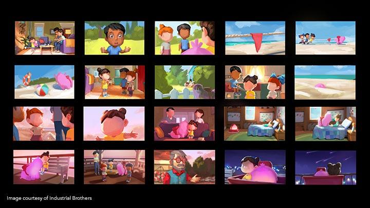 Color scenes/storyboard from Remy & Boo