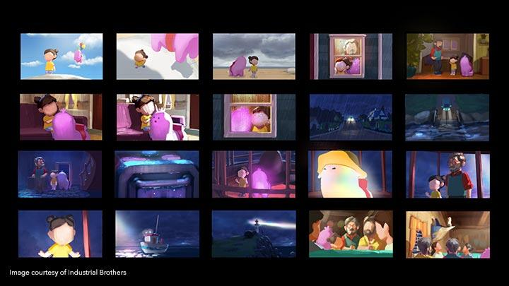 Color scenes/storyboard from Remy & Boo