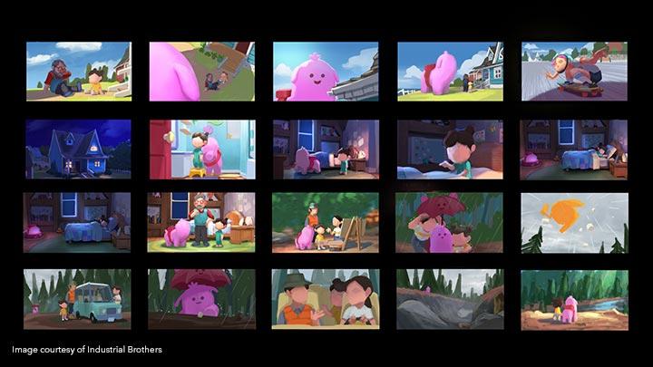 Color scenes/storyboard from Remy & Boo