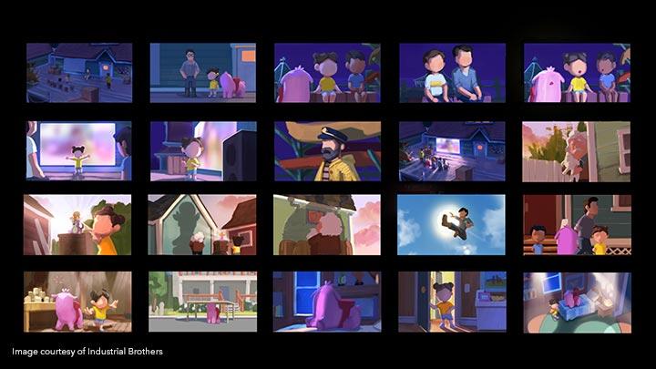 Color scenes/storyboard from Remy & Boo