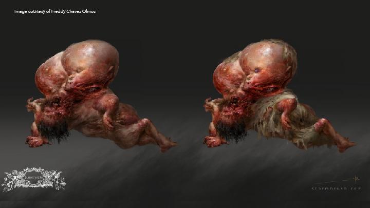 concept art of monster baby