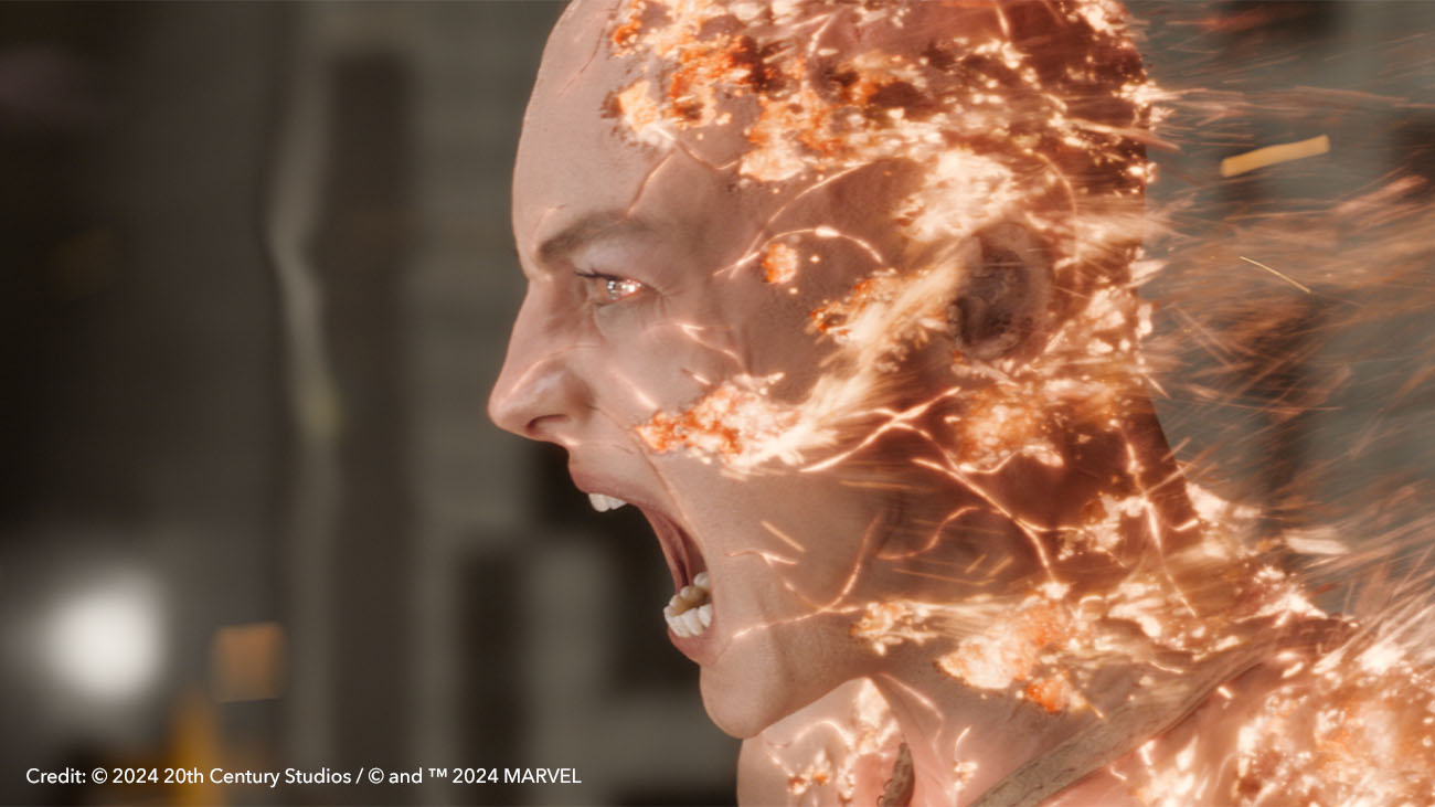 Cassandra disintegrating in Deadpool & Wolverine time ripper sequence