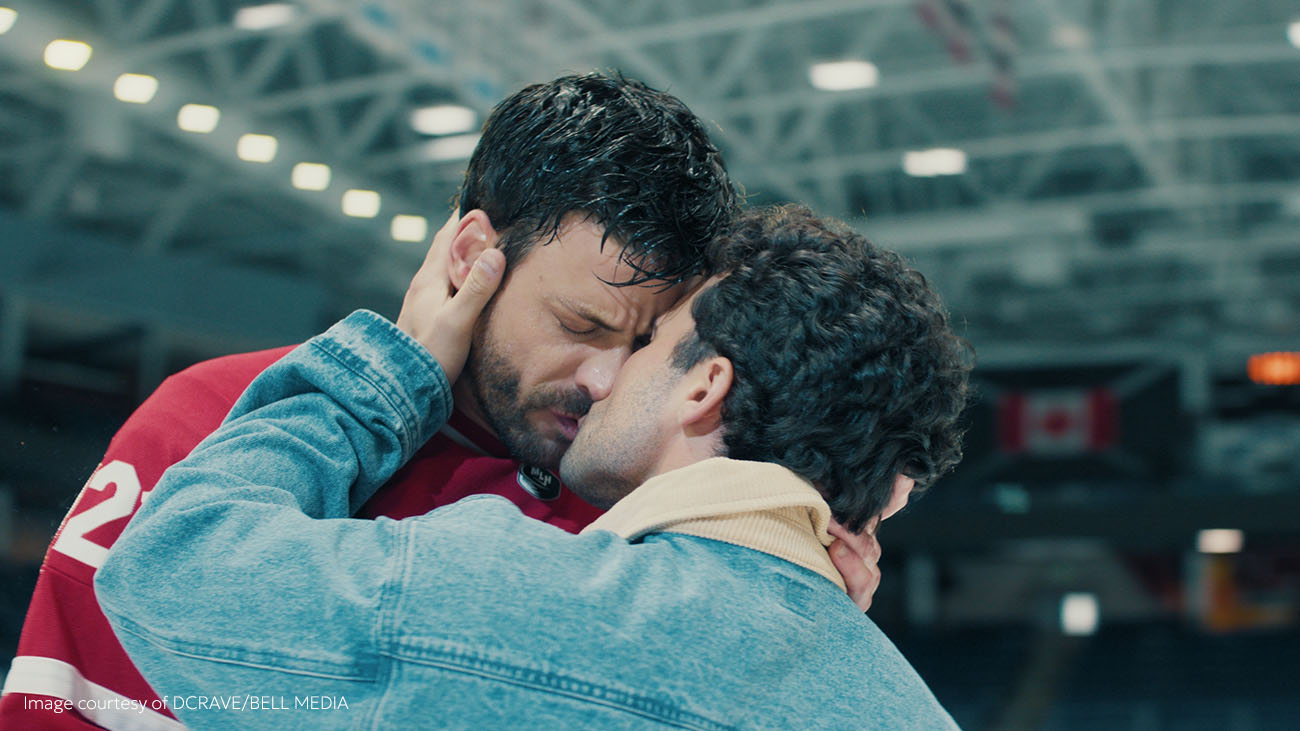 Heated Rivalry VFX breakdown Scott Hunter and Kip kiss original plate