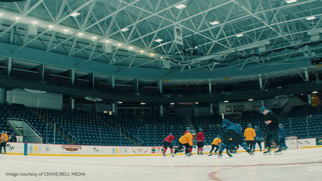 Heated Rivalry VFX breakdown All Star game original plate